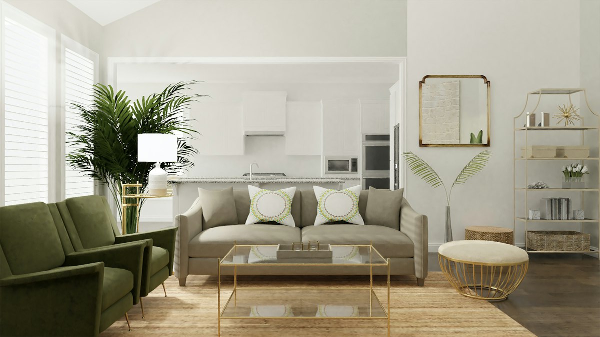 Organized and clutter-free modern living room with natural light and minimal decor